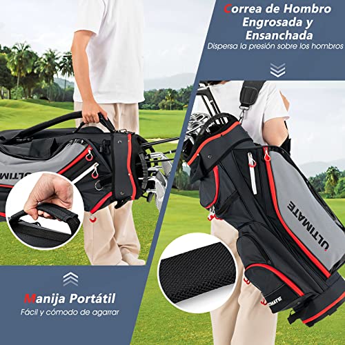 COSTWAY Bolsa de Golf para Carro Ligera y Térrea, 14 Divisores para Hombres y Mujeres (negro)  
COSTWAY Bolsa de Golf Ne