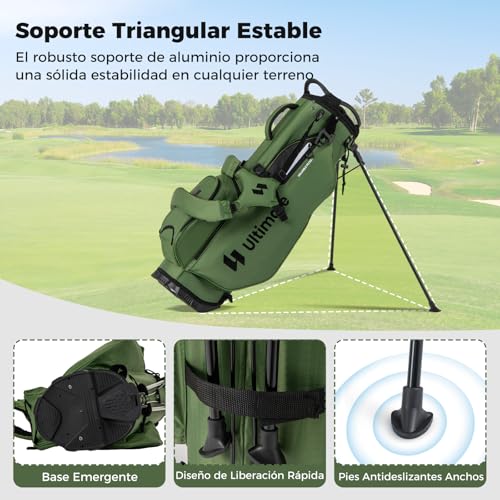  COSTWAY Bolsa de Golf Unisex para Hombres y Mujeres con Soporte para Palos
| COSTWAY Bolsa de Golf con Capucha y Soport