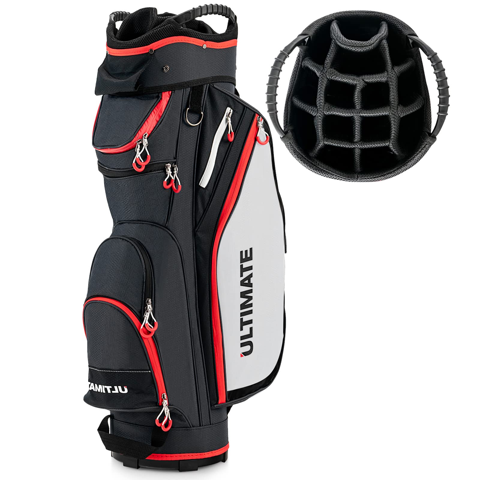 COSTWAY Bolsa de Golf para Carro Ligera y Térrea, 14 Divisores para Hombres y Mujeres (negro)  
COSTWAY Bolsa de Golf Ne